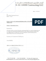 Dewatering Letter