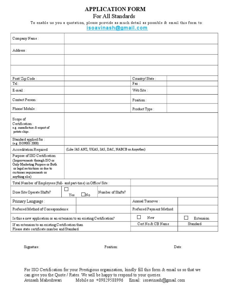 Application Form | PDF