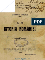 Din Istoria Romaniei Onciu