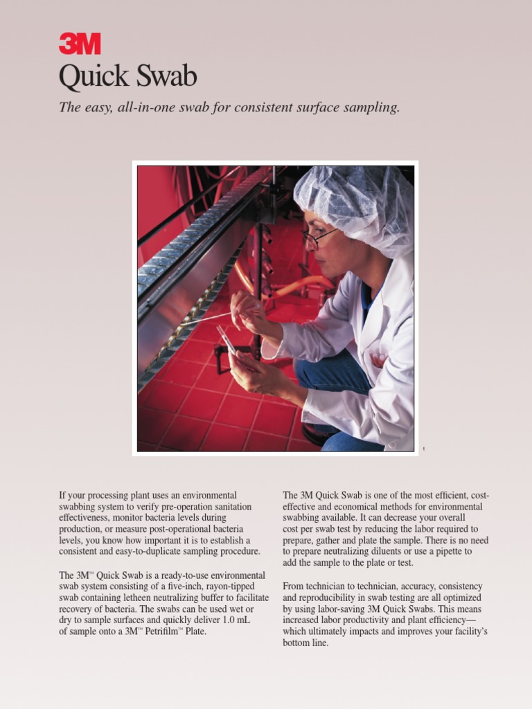 3M Quick Swab Flyer Sampling (Statistics) Production And Manufacturing