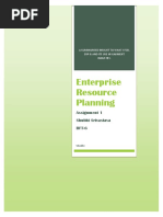 Enterprise Resource Planning: Assignment 1 Shubhi Srivastava BFT-6