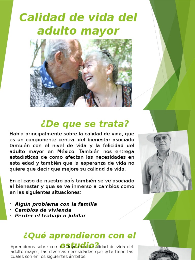 Mejora de la calidad de vida en adultos mayores | PDF | Vejez | Adultos
