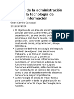 Administración de La Tecnología de Información