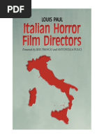 Dario Argento | PDF | Horror Films | Cinema Of Italy