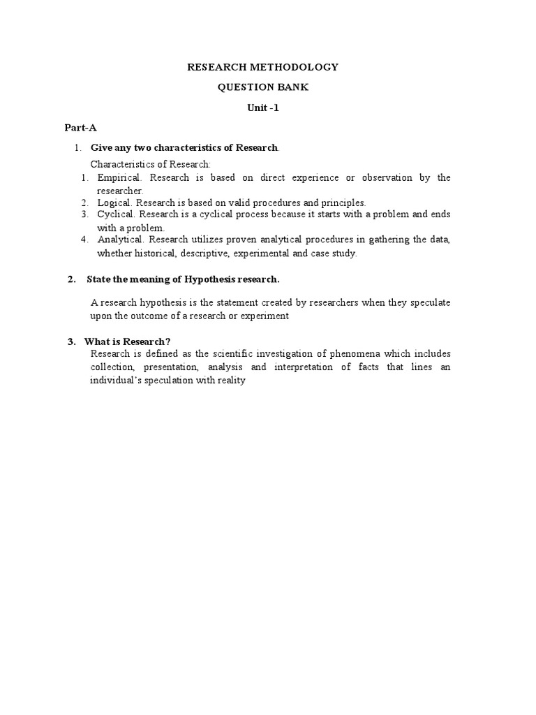 Research Methodology Course Material Abstract (Summary) Experiment