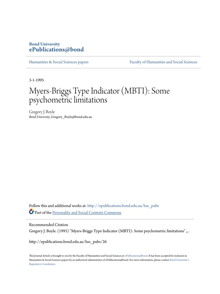 Mbti Limitations Psychometrics Extraversion And Introversion