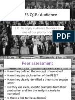 G325 Q1B: Audience: L.O: To Apply Audience Theories To One of Our Productions