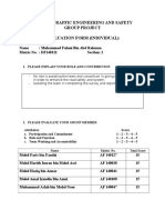 BFC 32302 Traffic Engineering and Safety Group Project Evaluation Form (Individual)