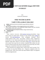 Download Ekstraksi Minyak Kemiri Dengan Metode Soxhlet by Arelato SN349842087 doc pdf