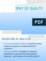 Philosophy of Quality