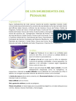 Análisis de Los Ingredientes Del Pediasure