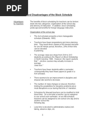 advantages and disadvantages of block scheduling.pdf