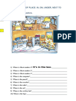 Prepositions of Place: In, On, Under, Next To: Look and Answer The Questions