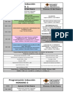 Horarios de Inducción I 2017