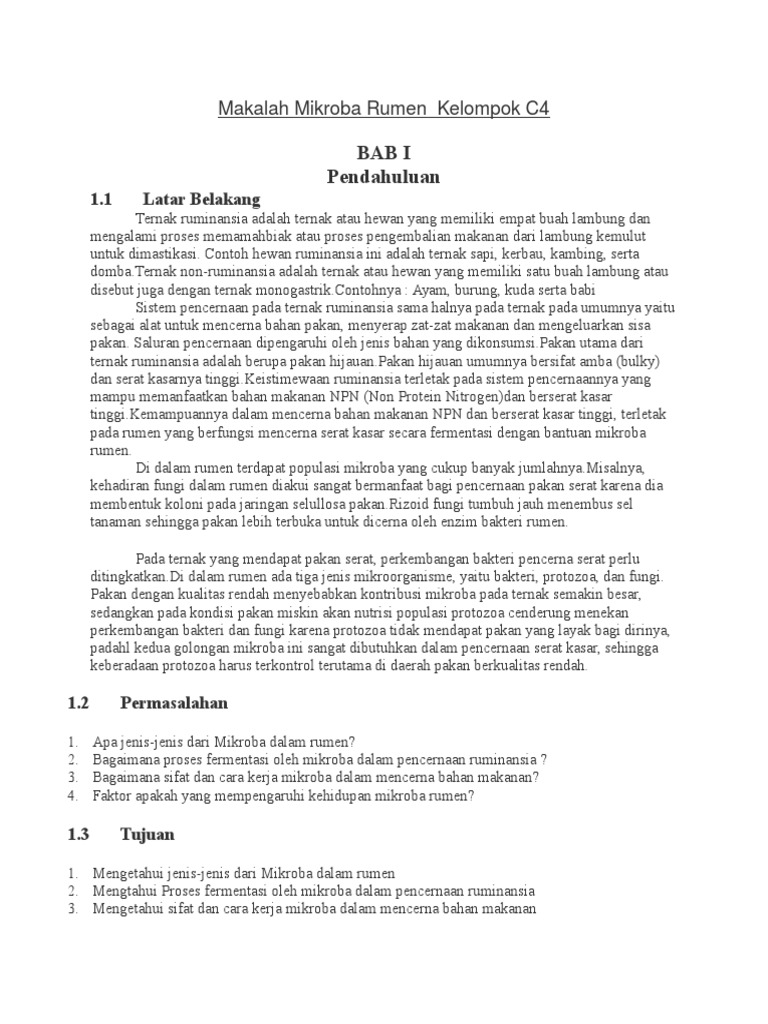 Mikroba Rumen | PDF