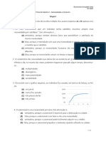 Necessidades e Consumo - Ficha de Trabalho