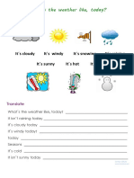 Inglés Ejercicios Vocabulario Weather PDF