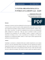 Liderazgo y Cultura Organizacional en La Administración Pública. 2010