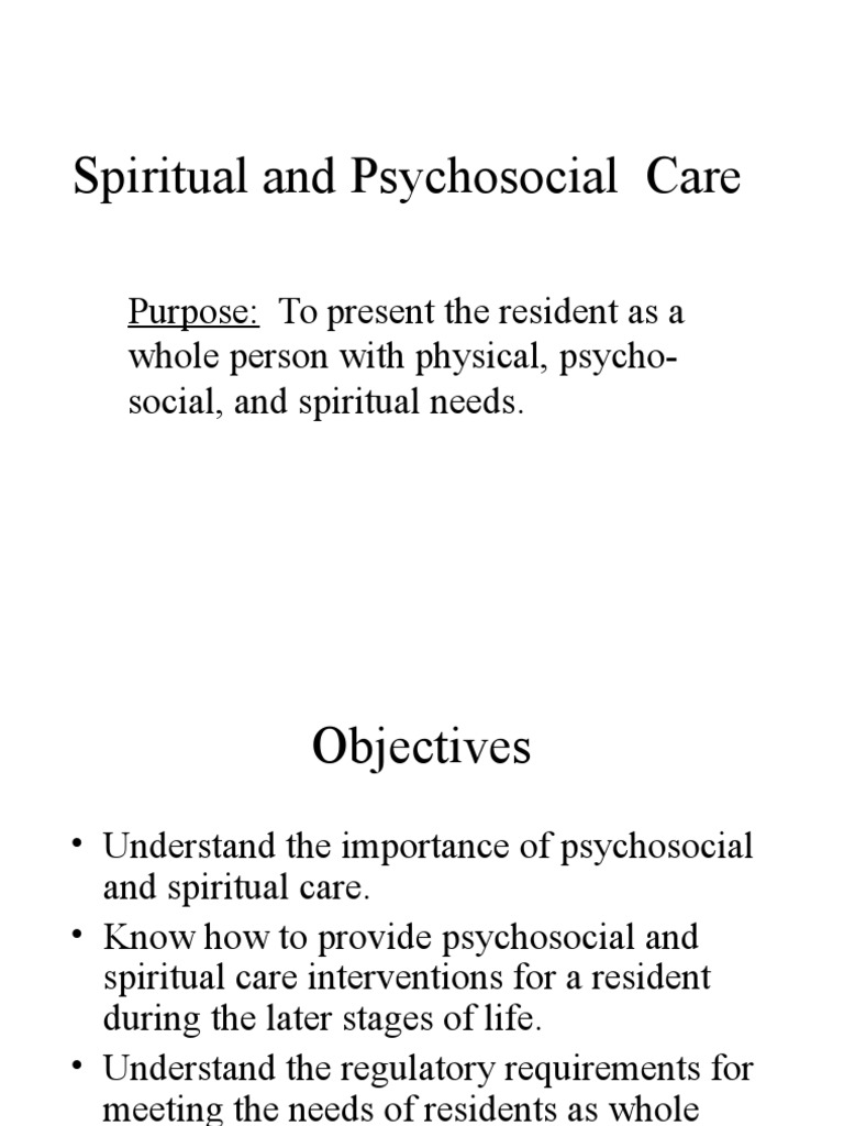 Spiritual and Psychosocial | PDF | Palliative Care | Spirituality