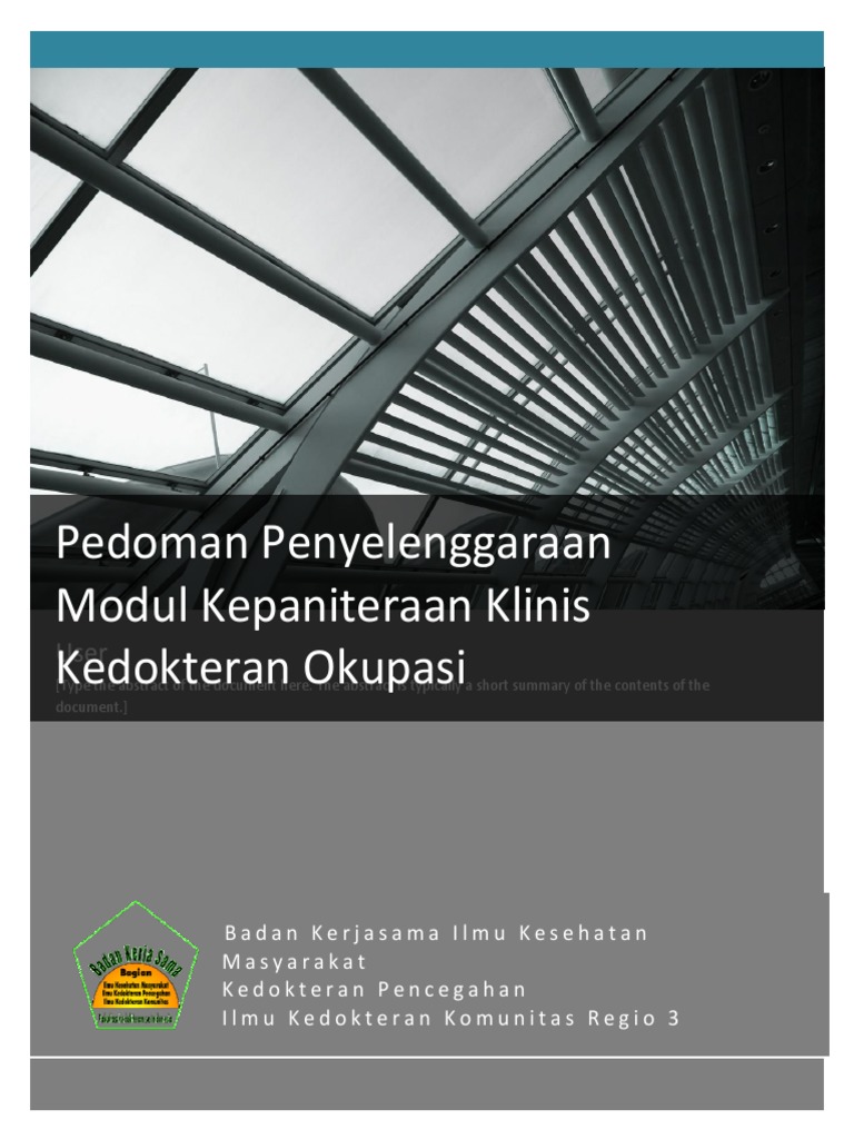 Pedoman Modul Kepaniteraan Klinis Kedokteran Okupasi