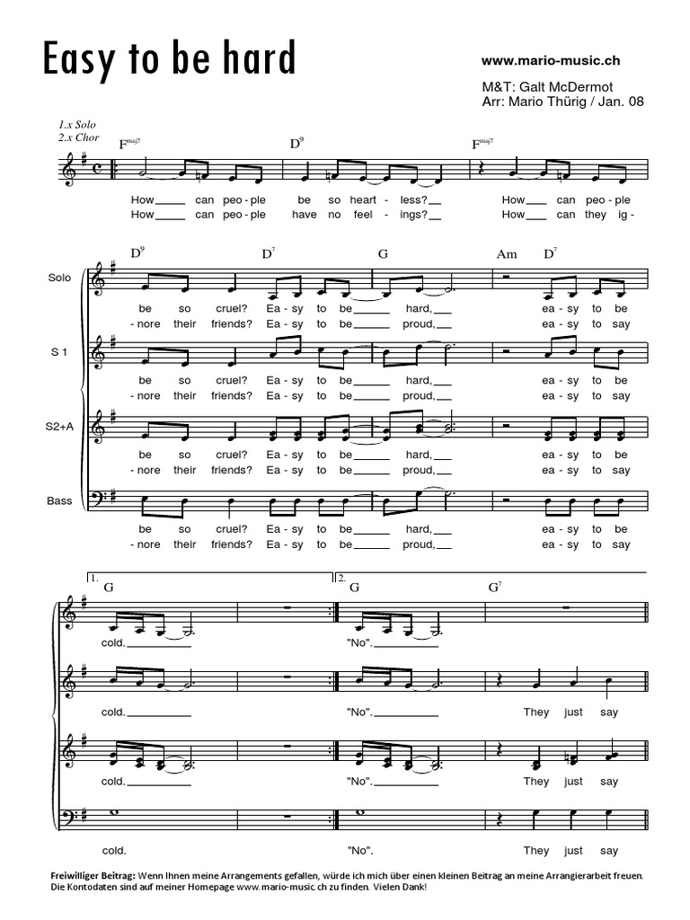 Easy To Be Hard Hair PDF