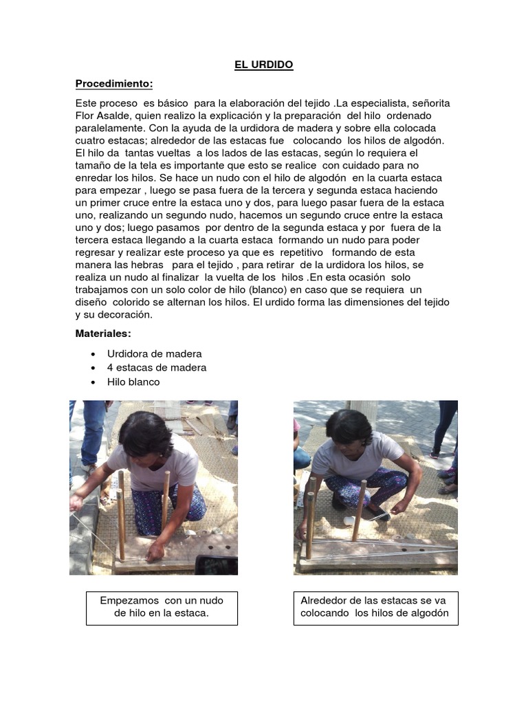 El Urdido | PDF | Telar | Textiles