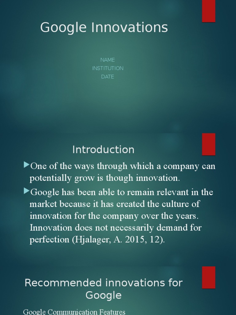 Google Communication Innovations Guide | PDF | Innovation | Computing ...