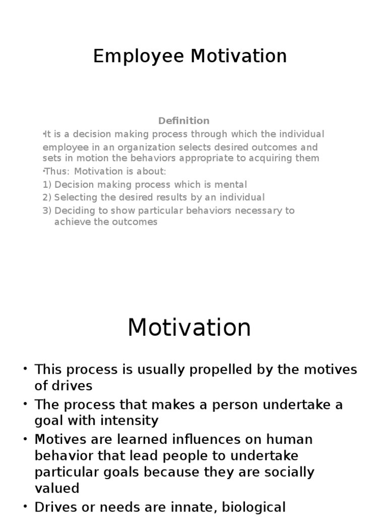 Understanding Employee Motivation Factors | PDF | Motivation | Motivational