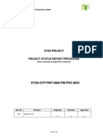 STOD OTP PMT 0808 PM PRO 0003 Project Status Report Procedure