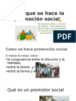 Para Que Se Hace La Promoción Social