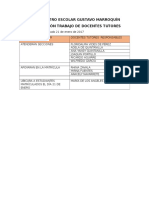 Distribución de Trabajo Para 21 de Enero