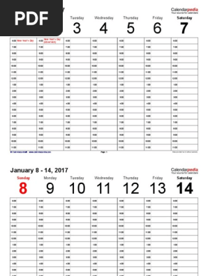 Weekly Calendar 