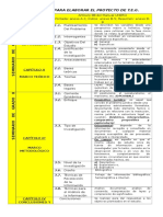 Estructura para La Elaboración Del Proyecto de Grado