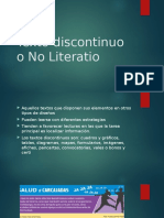 Texto Discontinuo o No Literatio