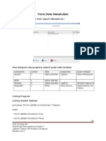 Form Data Matakuliah