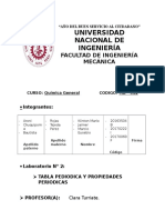 INFORME DE QUIMICA N°2