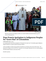 Pope Francis Apologizes To Indigenous Peoples For Grave Sins' of Colonialism - Indian Country Media Network