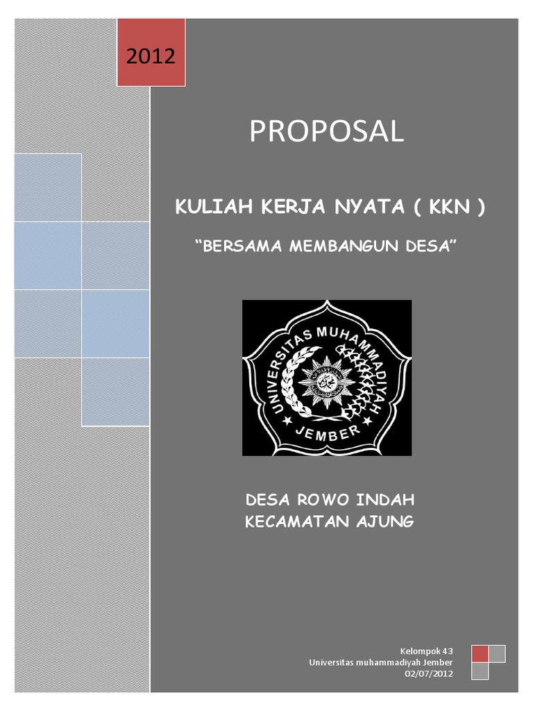 Contoh Proposal Kegiatan KKN | PDF