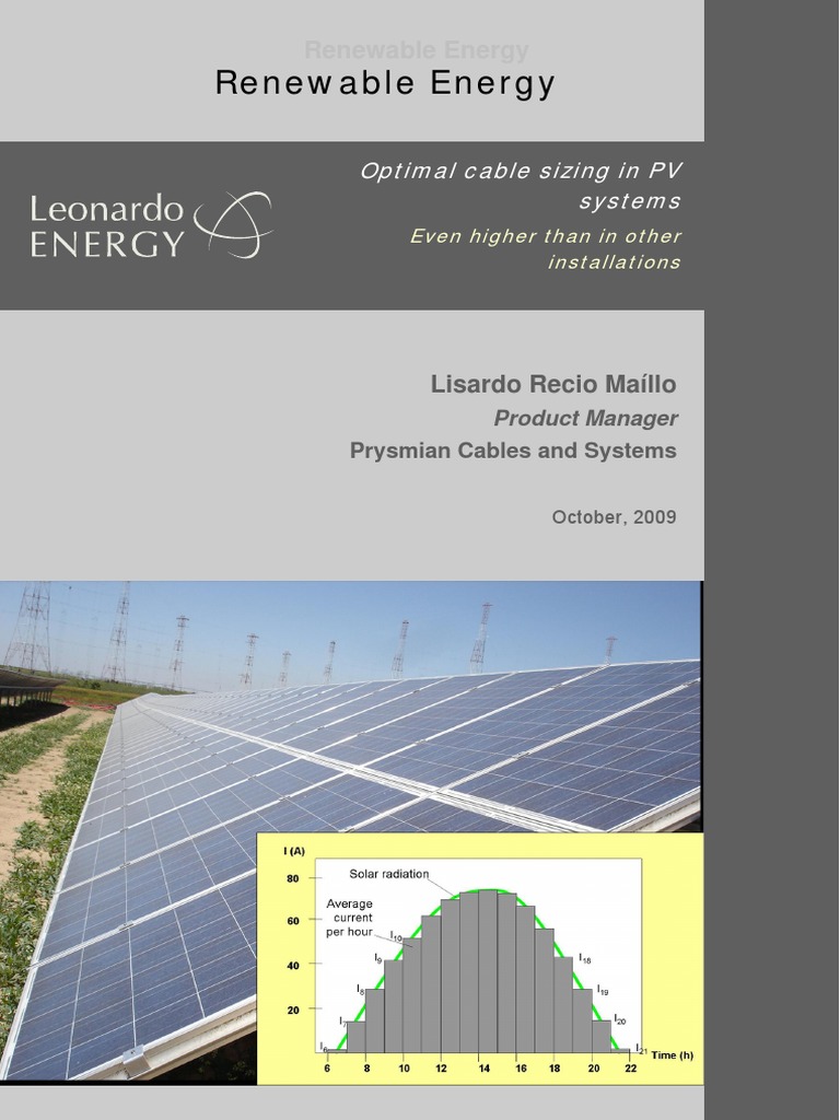 Optimal Cable Sizing in Photovoltaic Systems PDF | PDF | Photovoltaics ...