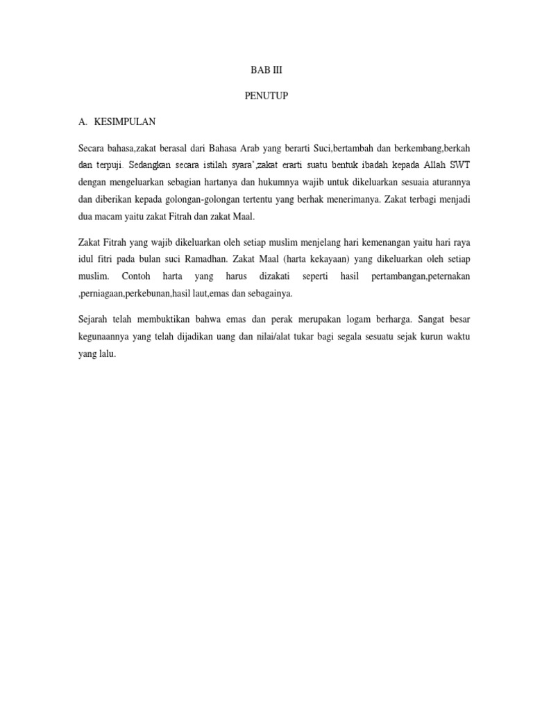 Kesimpulan Praktek Ibadah