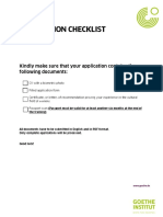 Application Checklist: Kindly Make Sure That Your Application Contains The Following Documents