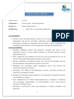 Summer Intern - Medical: Department: Designation: Reports To: Qualification
