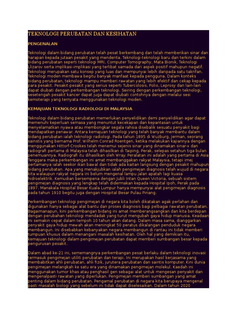 Teknologi Perubatan Kesihatan