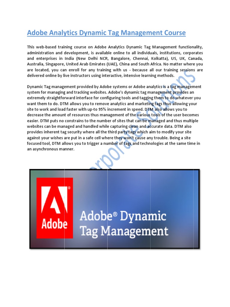 Adobe Analytics Tag Management Training | PDF | Debugging | World Wide Web