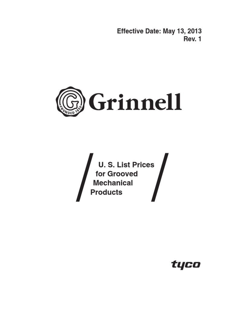 GRINNELL US Mech 0513 v1 Fitting PDF Specification (Technical