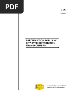 L-S17 11KV Dry-Type Distribution Transformer JKR 2012 New Spec 