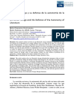 Bernardo Atxaga y Su Defensa de La Auton