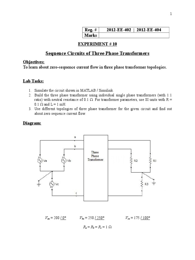 Three Phase Transformer Zero Sequence Analysis | PDF | Transformer ...