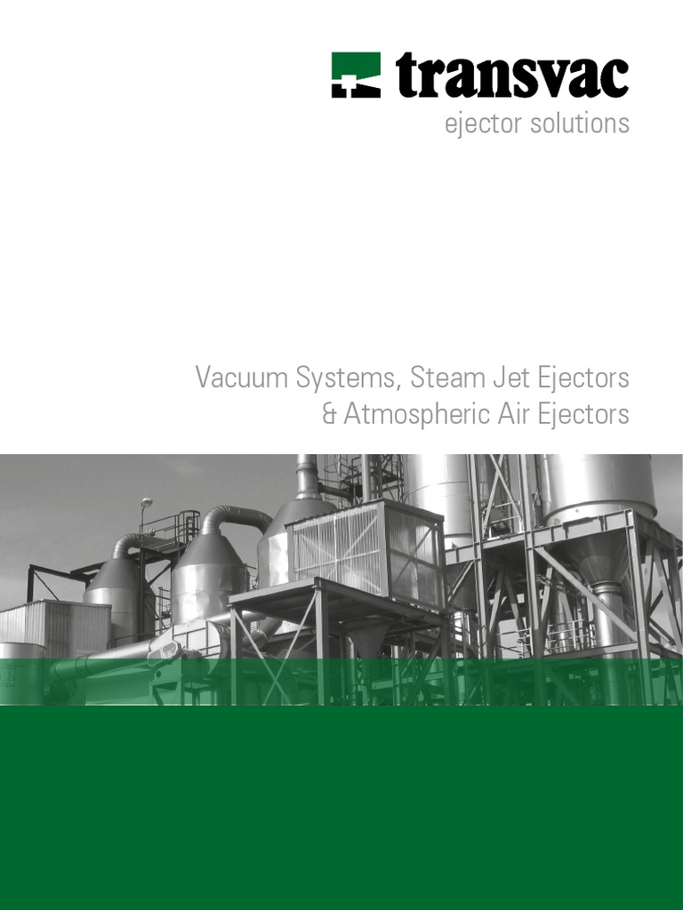 Vacuum, Steam Ejectors, Atmospheric Air Ejectors PDF PDF Vacuum Steam