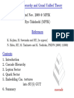 2nd Nov. 2009 Mpik Ryo Takahashi (MPIK) : Cascade Hierarchy and Grand Unified Theory